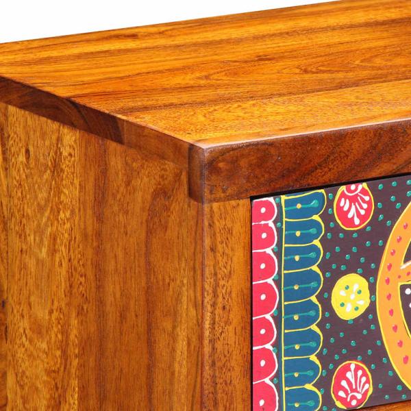 Nachttisch 40x35x35 cm Massivholz Akazie