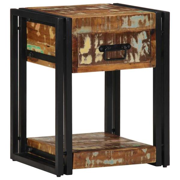 ARDEBO.de - Nachttisch 40x35x50 cm Massivholz Altholz