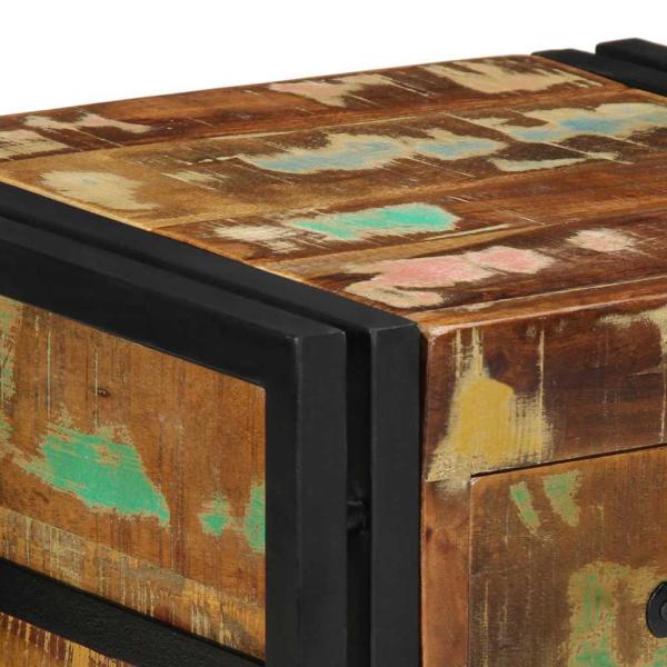 Nachttisch 40x35x50 cm Massivholz Altholz