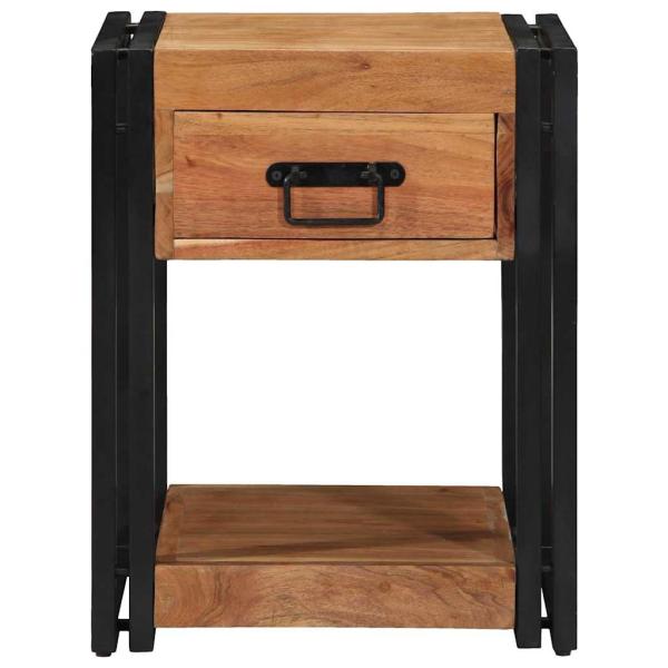 Nachttische 2er Set 40x40x50 cm aus Massivholz Akazie