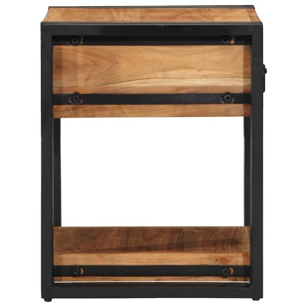 Nachttische 2er Set 40x40x50 cm aus Massivholz Akazie