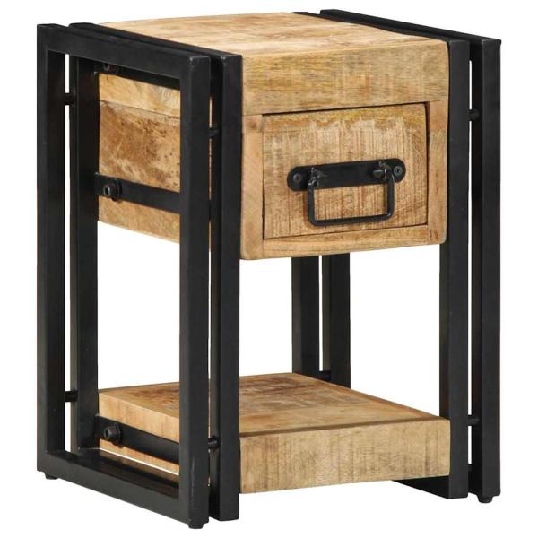 Nachttisch 40x40x40 cm aus massivem Mangoholz