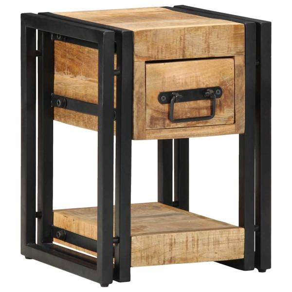 Nachttisch 40x40x40 cm aus massivem Mangoholz
