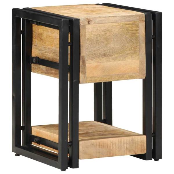 Nachttisch 40x40x40 cm aus massivem Mangoholz