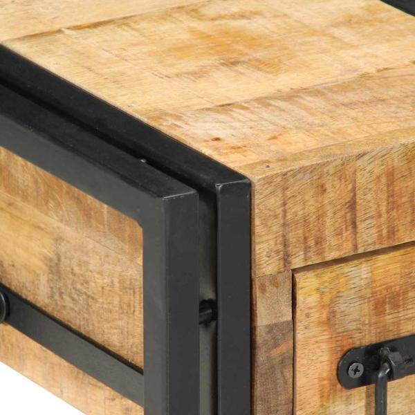 Nachttisch 40x40x40 cm aus massivem Mangoholz