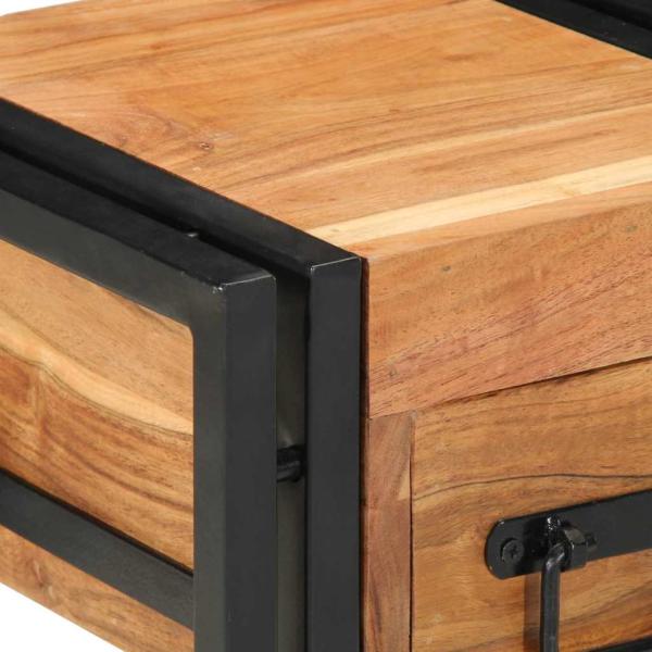 Nachttische 2er Set 30x30x40 cm aus Akazienholz