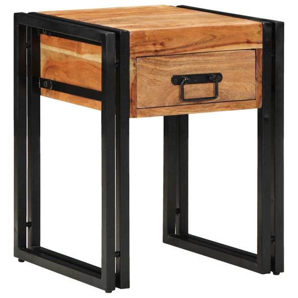 ARDEBO.de - Beistelltisch 40x40x50 cm aus massivem Akazienholz