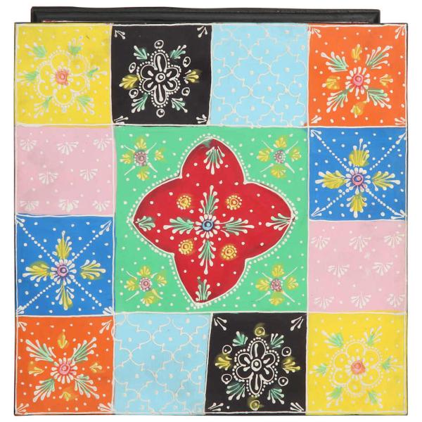 Schubladenkommode Bunt 40x40x60 cm aus massivem Mango-Holz