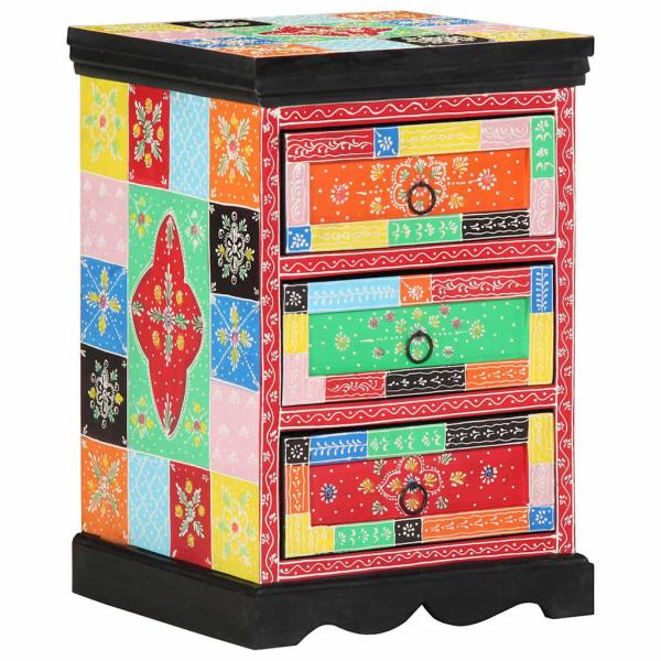 Schubladenkommode Bunt 40x40x60 cm aus massivem Mango-Holz