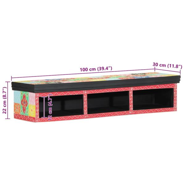 TV-Schrank Wandmontiert Mehrfarbig 100x30x22cm Ingenieurholz