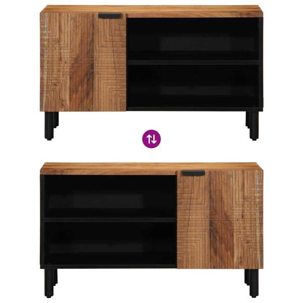 TV-Schrank 80x31,5x46 cm Massivholz Akazie