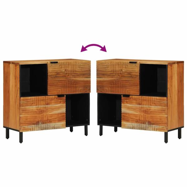 Sideboard 80x33x75 cm Massivholz Akazie