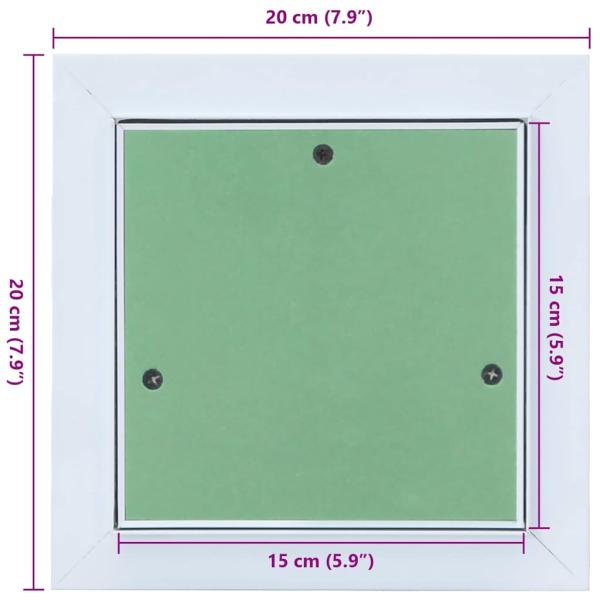 Zugangspanel mit Alurahmen und Gipskarton 150x150 mm