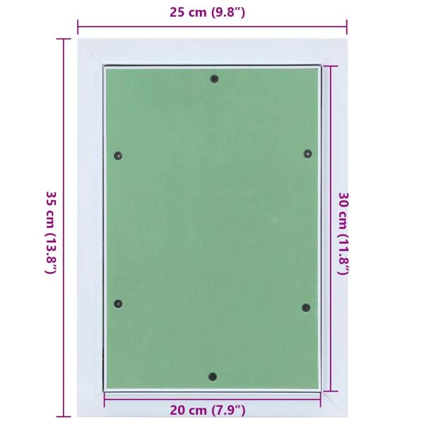 Zugangspanel mit Aluminiumrahmen und Gipskarton 200x300 mm