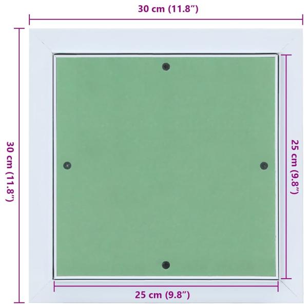 Zugangspanel mit Alurahmen und Gipskarton 250x250 mm