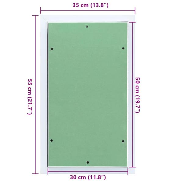 Zugangspanel mit Aluminiumrahmen und Gipskarton 300x500 mm