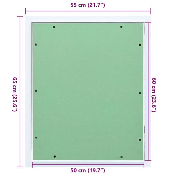 Zugangspanel mit Aluminiumrahmen und Gipskarton 500x600 mm