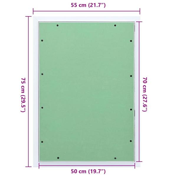 Zugangspanel aus Aluminium mit Gipskarton 500x700 mm