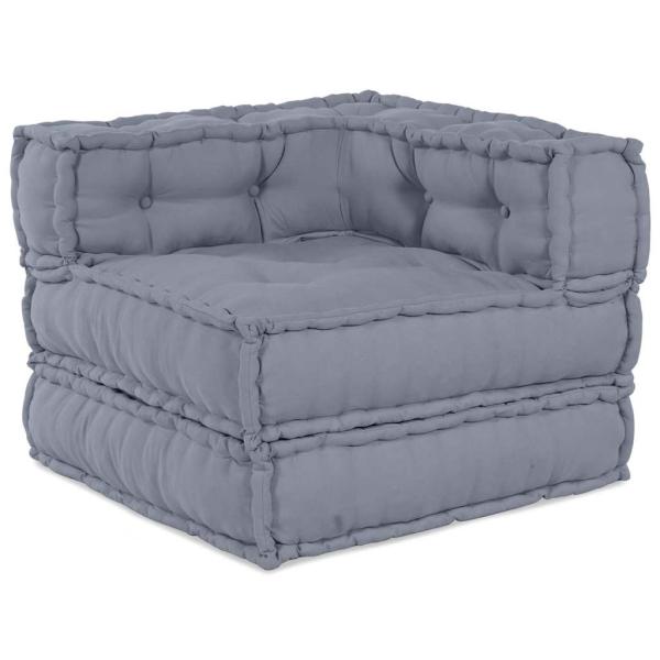 Modulare Sofagarnitur Stoff Grau 70 x 70 x 56 cm