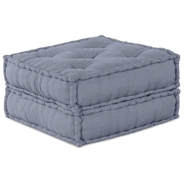 ARDEBO.de - Modularer Pouf Grau 70x70x36 aus Stoff