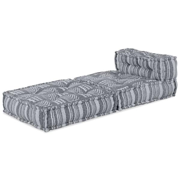 Modular-Pouf Grau 70x70x54 Stoff