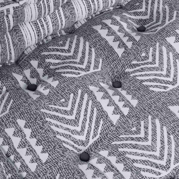 Modular-Pouf Grau 70x70x54 Stoff