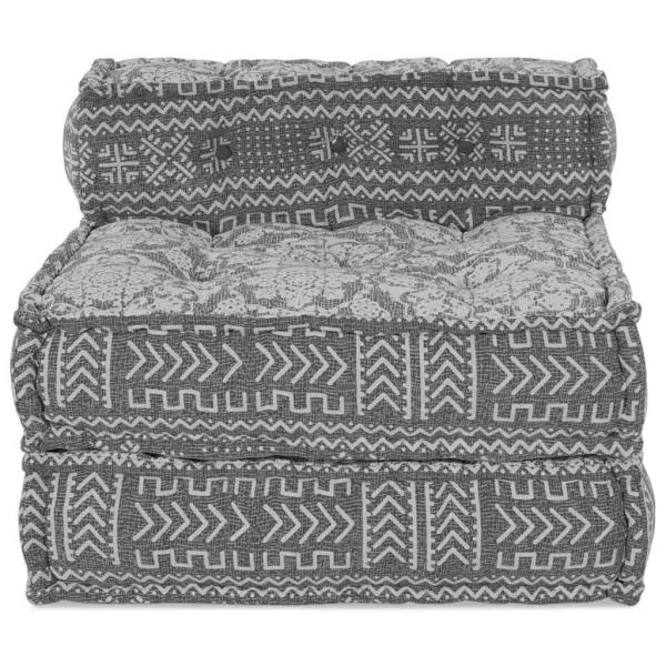 Modularer Pouf Hellgrau 70x70x54 aus Stoff