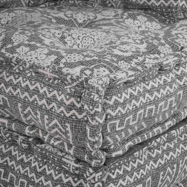 Modularer Pouf Hellgrau 70x70x54 aus Stoff