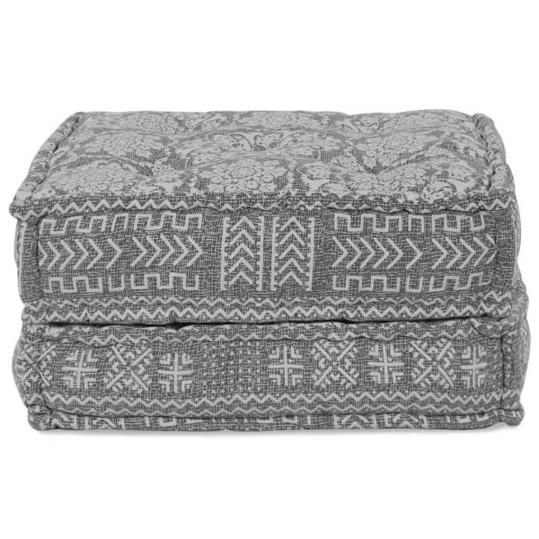 Modularer Pouffe in Hellgrau 70x70x36 aus Stoff