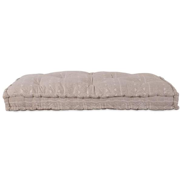 Palettkissen in Hellbraun 120x80x12 cm aus Stoff