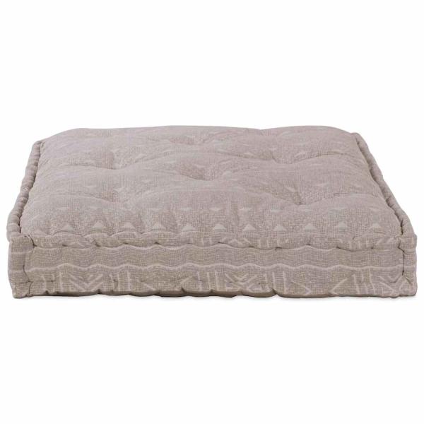 Palettkissen in Hellbraun 120x80x12 cm aus Stoff