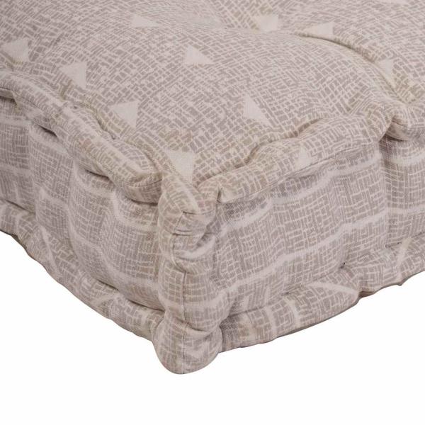 Palettkissen in Hellbraun 120x80x12 cm aus Stoff
