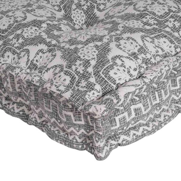 Palettkissen Hellgrau 120x80x12 cm aus Stoff