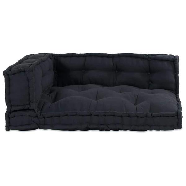 Palettensofa Kissen mit Arm- und Rückenstütze in Grau