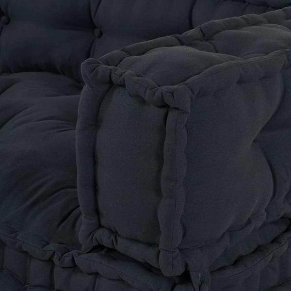 Palettensofa Kissen mit Arm- und Rückenstütze in Grau