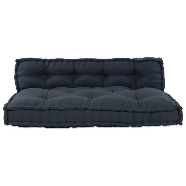 Palettensofa-Kissen mit Rückenstütze in Anthrazit