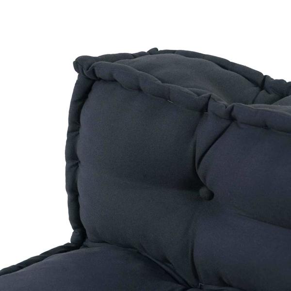Palettensofa-Kissen mit Rückenstütze in Anthrazit