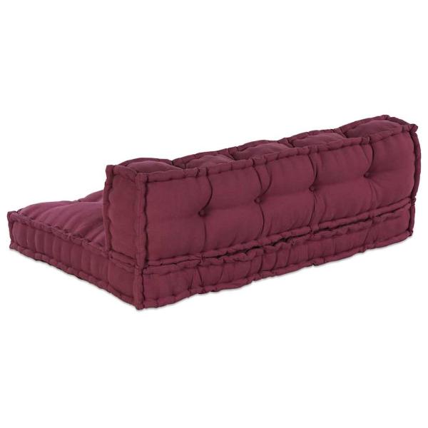 Palettensofa-Kissen mit Rückenstütze in Rot