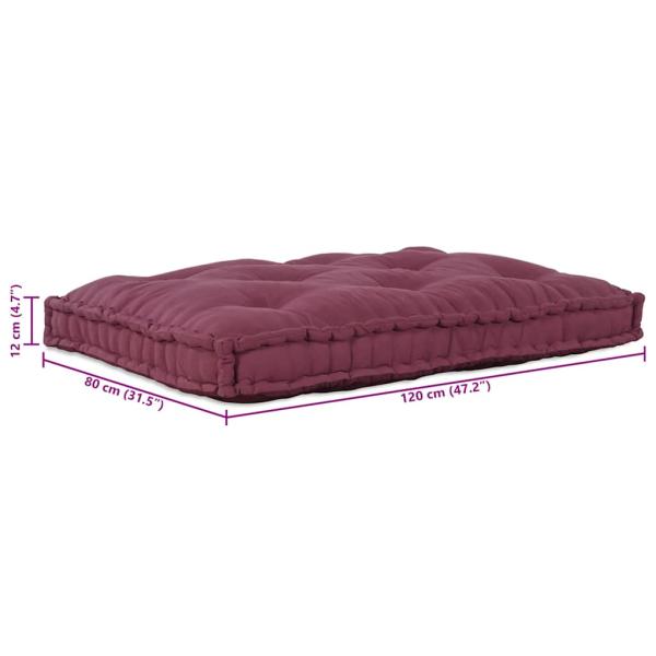 Palettensofa Kissen Roter Stoff