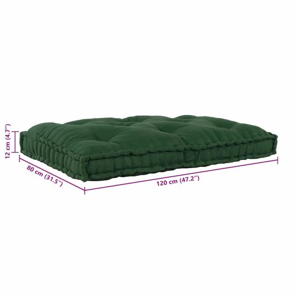 Palettensofa Kissen aus grünem Stoff
