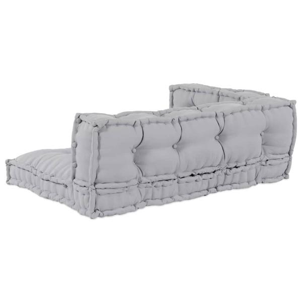 Palettensofa-Kissen mit Arm- und Rückenstütze in Grau