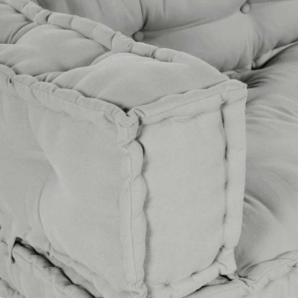 Palettensofa-Kissen mit Arm- und Rückenstütze in Grau