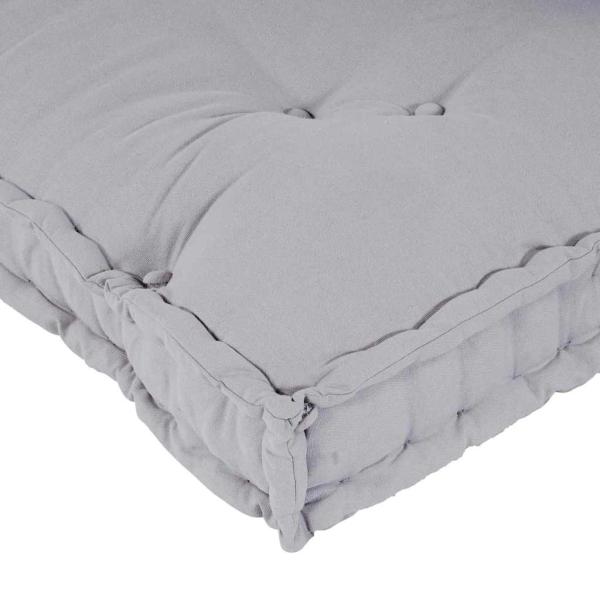 Palettensofa Kissen mit Rückenlehne Grau Stoff