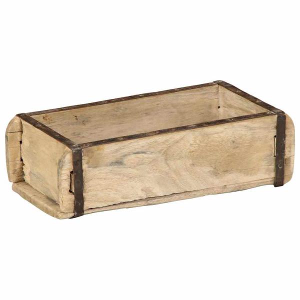 Tabletts 4 Stück 30x15x9 cm Massivholz Wiederverwertet