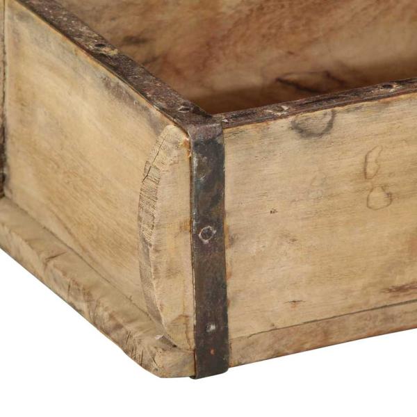 Tabletts 4 Stück 30x15x9 cm Massivholz Wiederverwertet