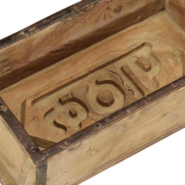 Tabletts 4 Stück 30x15x9 cm Massivholz Wiederverwertet