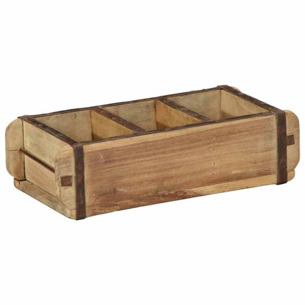 Tabletts 4 Stück 30x14x9 cm Massivholz Recycelt