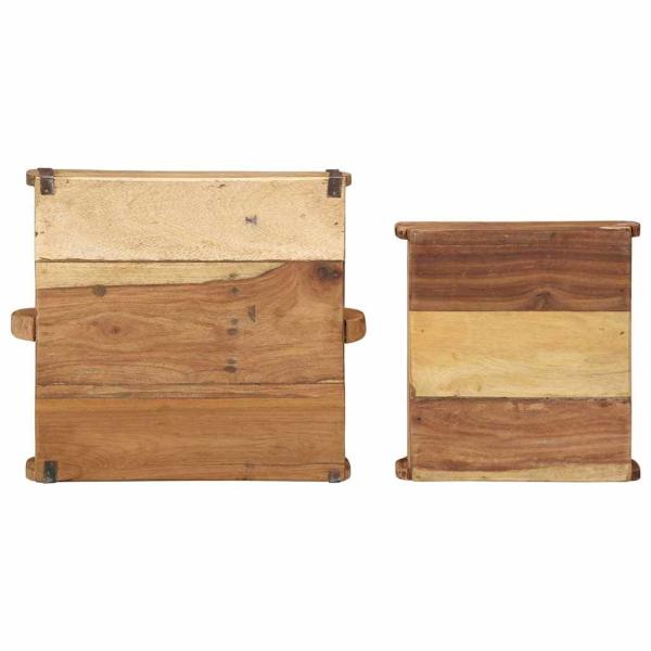 2-teiliges Tablett-Set aus recyceltem Massivholz