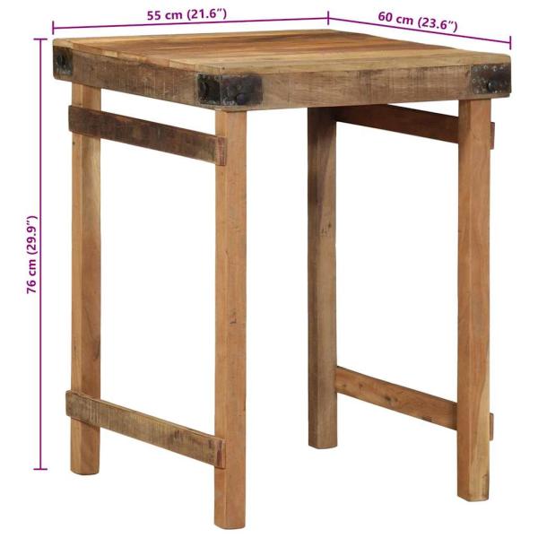 Esstisch 55x60x76 cm Massivholz wiederverwendet