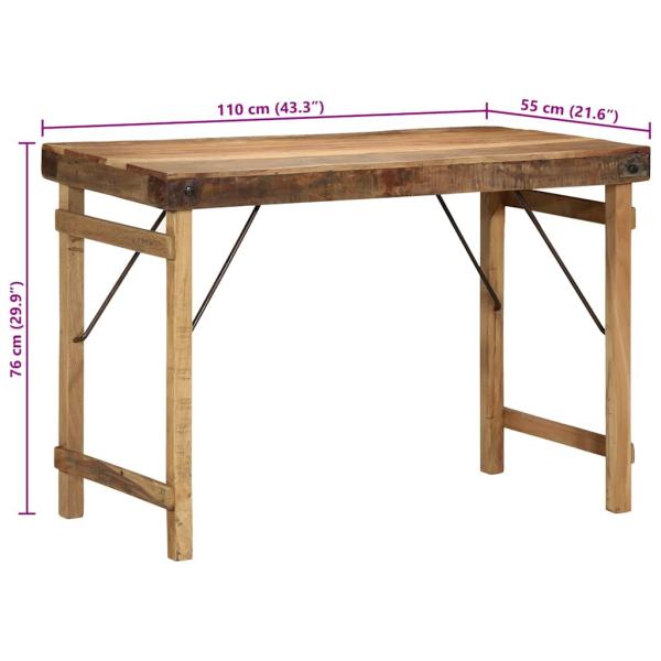 Esstisch 110x55x76 cm Massivholz Altholz